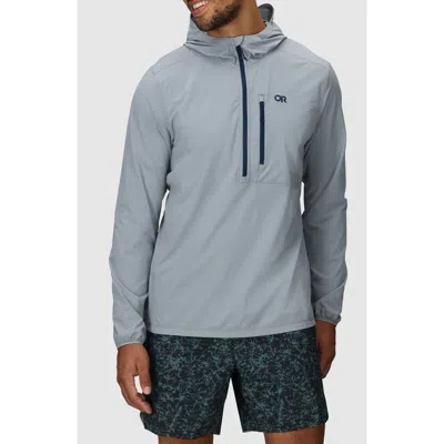 Outdoor Research Astroman Air Sun Half Zip Hoodie In Gray