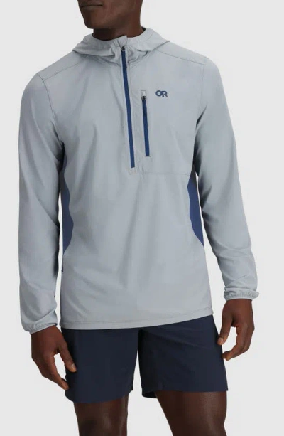 Outdoor Research Astroman Air Sun Half Zip Hoodie In Grey