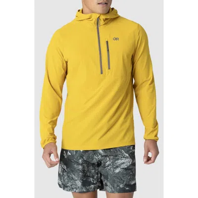 Outdoor Research Astroman Air Sun Half Zip Hoodie In Yellow