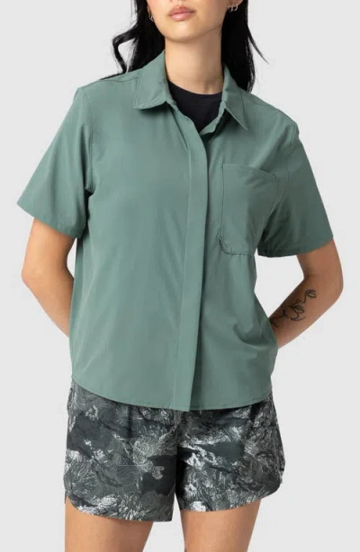 Outdoor Research Astroman Short Sleeve Sun Shirt In Green