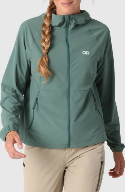 Outdoor Research Astroman Sun Full Zip Hoodie In Green