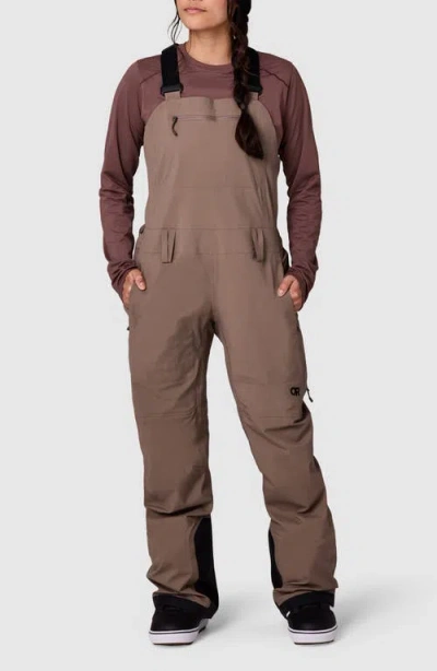 Outdoor Research Carbide Pertex® Shield Waterproof Bibs Snow Pants In Brown