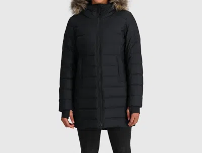 OUTDOOR RESEARCH COZE LUX DOWN PARKA IN BLACK
