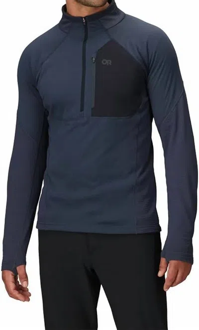 Outdoor Research Deviator 1/2 Zip Fleece Sweatshirt In Atlantic In Blue