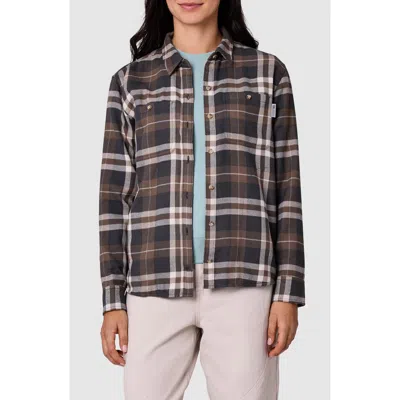 Outdoor Research Feedback Flannel Twill Overshirt In Gravel Plaid