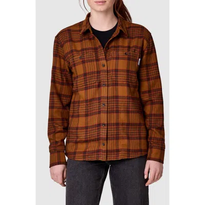 Outdoor Research Feedback Flannel Twill Overshirt In Pecan Plaid