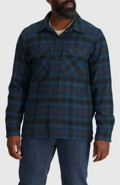 Outdoor Research Feedback Water Resistant Shirt Jacket In Harbor Plaid