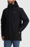 Outdoor Research Foray 3l Waterproof 3-in-1 Parka In Black