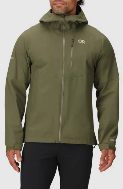 Outdoor Research Foray 3l Waterproof Jacket In Green