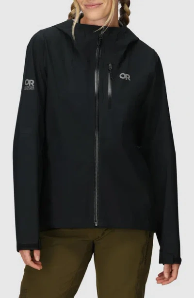 Outdoor Research Freewheel Stretch Rain Jacket In Black