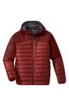 Outdoor Research Helium Water Resistant Hooded 800 Fill Down Jacket In Burgundy