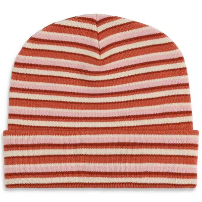 Outdoor Research Juneau Beanie Cap Unisex Os Cinnamon Striped Winter Hat Erk131 In Multi