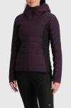 Outdoor Research Shadow Water Resistant Insulated Hooded Jacket In Purple