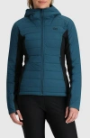 Outdoor Research Shadow Water Resistant Insulated Hooded Jacket In Blue