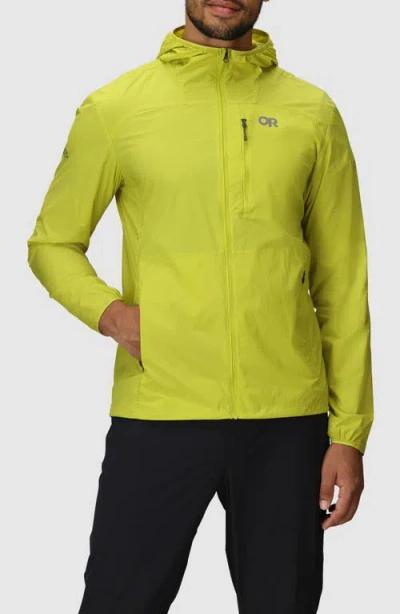 Outdoor Research Shadow Wind Zip-up Hoodie In Green