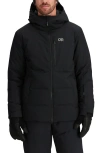 Outdoor Research Snowcrew 700 Fill Power Down Hooded Jacket In Black