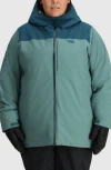 Outdoor Research Snowcrew Hooded Waterproof Jacket In Green
