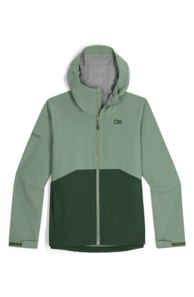 Outdoor Research Stratoburst Packable Rain Jacket In Balsam/grove
