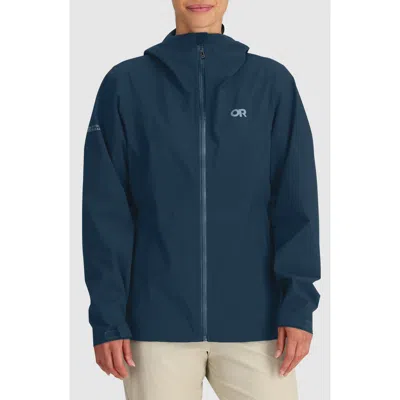 Outdoor Research Stratoburst Packable Rain Jacket In Blue