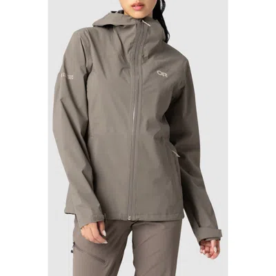 Outdoor Research Stratoburst Packable Rain Jacket In Gray