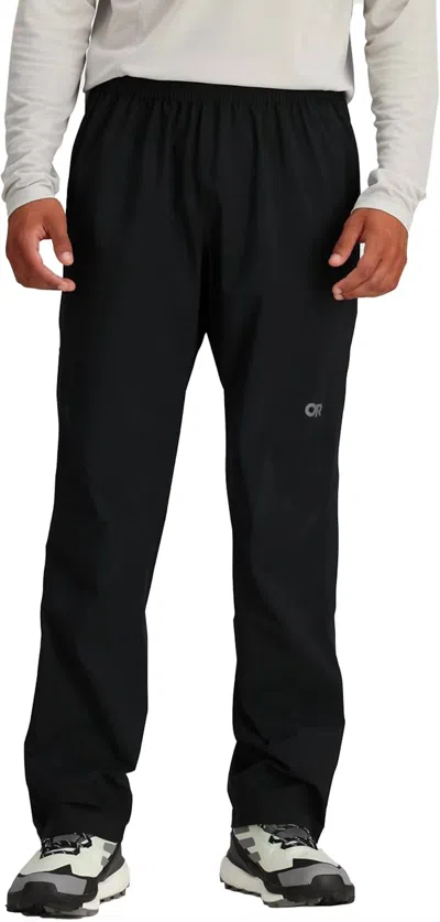 Outdoor Research Stratoburst Stretch Rain Short Length Pants In Black