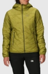 Outdoor Research Superstrand Lt Hooded Jacket In Green