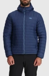 Outdoor Research Transcendent Hooded Down Puffer Jacket In Blue