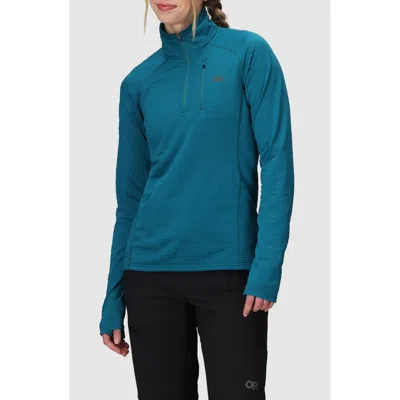 Outdoor Research Vigor Grid Fleece Quarter Zip In Blue