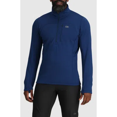 Outdoor Research Vigor Half Zip Fleece Pullover In Blue