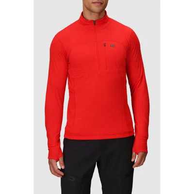 Outdoor Research Vigor Half Zip Fleece Pullover In Red