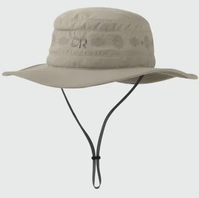 Outdoor Research Women's Solar Roller Sun Hat In Khaki-rice Embroidery In Gray