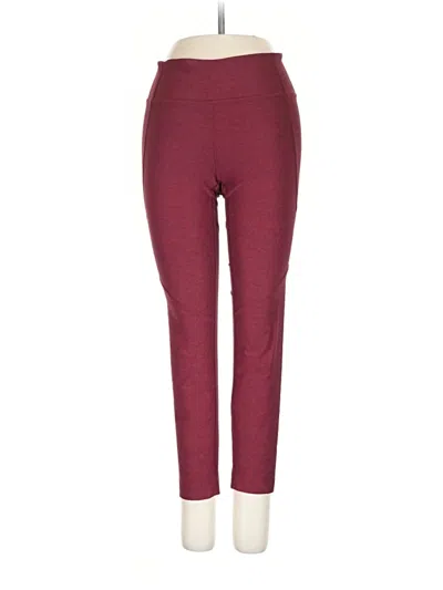 Pre-owned Outdoor Voices Active Pants In Burgundy
