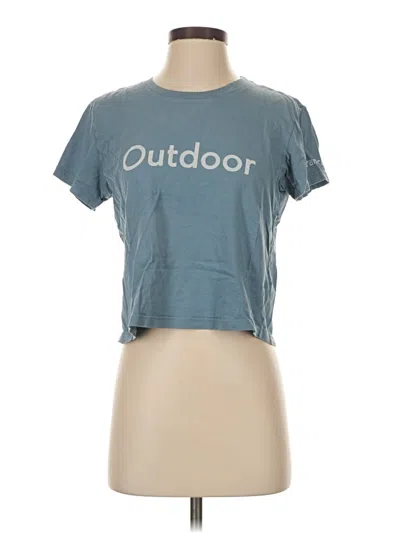 Pre-owned Outdoor Voices Active T-shirt In Blue