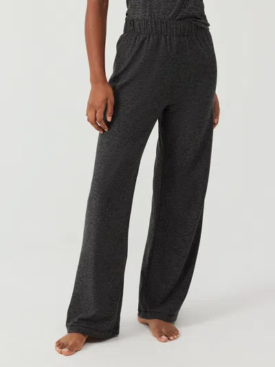 Outdoor Voices Cloudknit Wide Pant In Charcoal