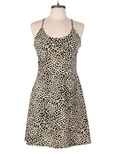 Pre-owned Outdoor Voices Cocktail Dress In Tan