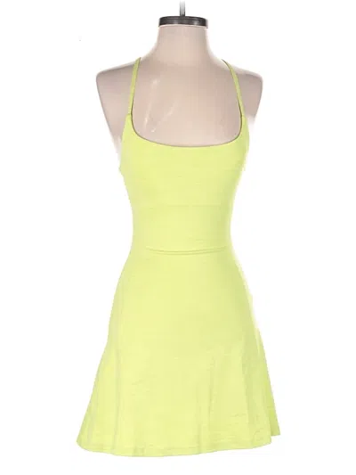 Pre-owned Outdoor Voices Cocktail Dress In Yellow