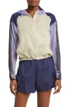 Outdoor Voices Colorblock Pullover Windbreaker In Betta Blue/haze/calcite