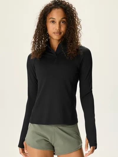 Outdoor Voices Cooltech 1/4 Zip In Black