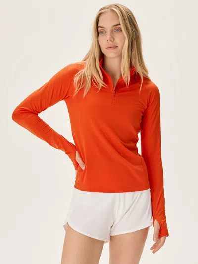 Outdoor Voices Cooltech 1/4 Zip In Pimiento
