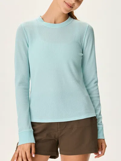 Outdoor Voices Fasttrack Waffle Longsleeve In Moonstone
