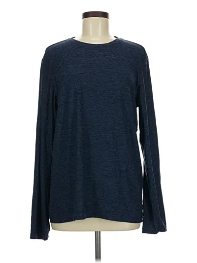 Pre-owned Outdoor Voices Long Sleeve T-shirt In Blue