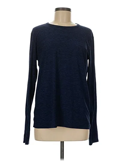 Pre-owned Outdoor Voices Long Sleeve T-shirt In Blue
