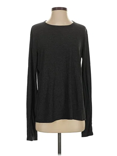 Pre-owned Outdoor Voices Long Sleeve T-shirt In Gray