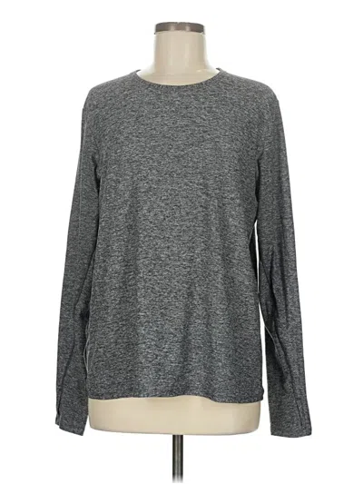 Pre-owned Outdoor Voices Long Sleeve T-shirt In Gray
