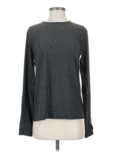 Pre-owned Outdoor Voices Long Sleeve T-shirt In Gray