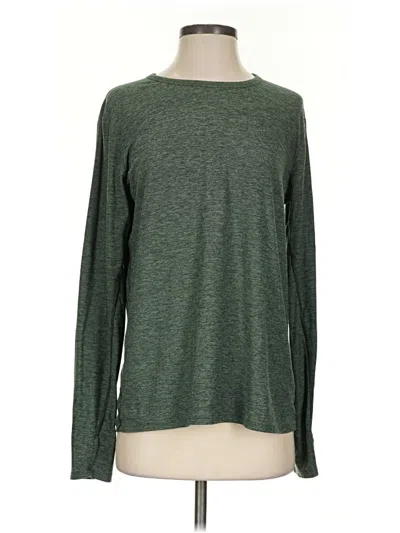 Pre-owned Outdoor Voices Long Sleeve T-shirt In Green