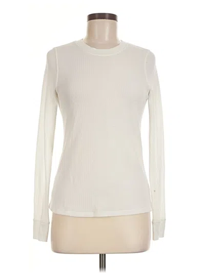 Pre-owned Outdoor Voices Long Sleeve T-shirt In Ivory
