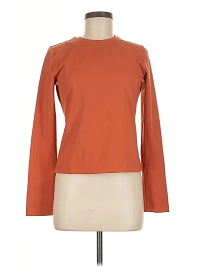 Pre-owned Outdoor Voices Long Sleeve T-shirt In Orange