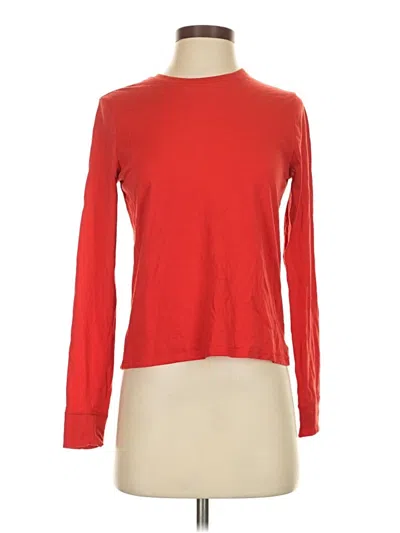 Pre-owned Outdoor Voices Long Sleeve T-shirt In Red