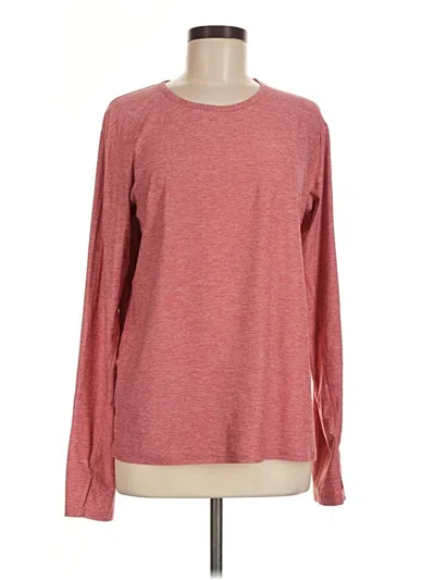 Pre-owned Outdoor Voices Long Sleeve T-shirt In Red